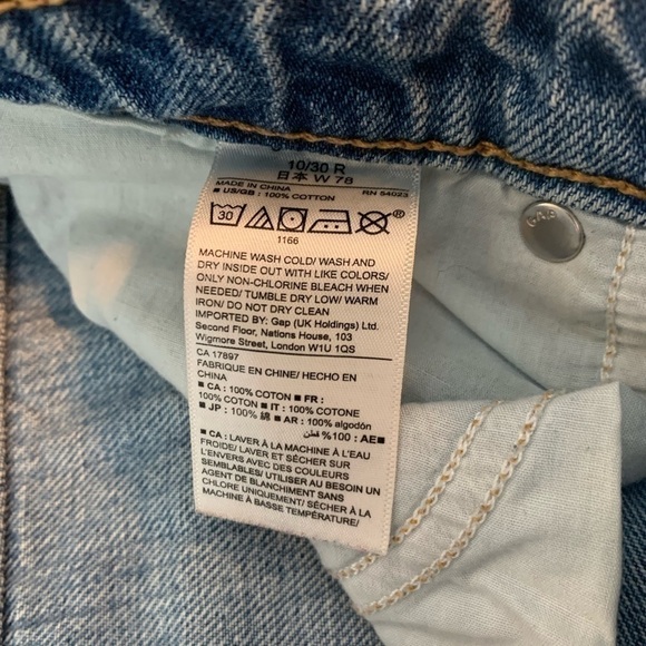 GAP Vintage High Rise Raw Hem Jeans Size 10 - Picture 8 of 11
